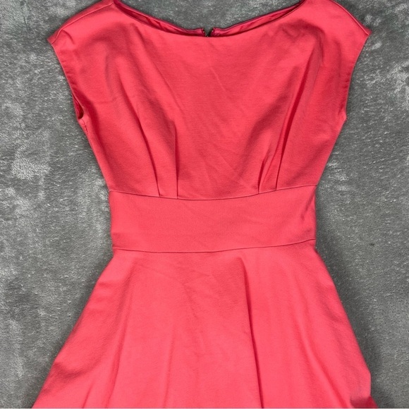 Kate Spade Dress Sz XXS Ponte Bateau Neckline Eyelet Feminine Fit and Flare Mini - Picture 5 of 12